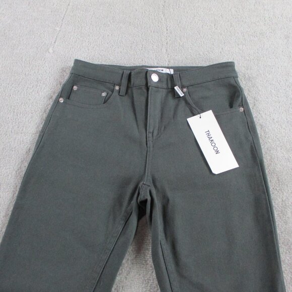 Thakoon Jeans Womens 0 Slate Gray Classic Cropped Casual Daily Everyday NWT - Picture 3 of 13